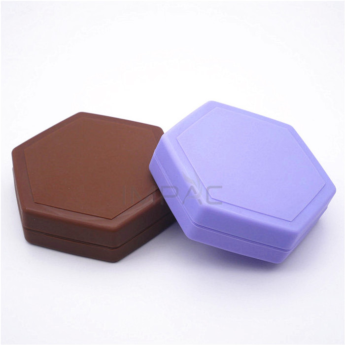 Hexagon empty custom colored plastic cosmetic jars 100ml container