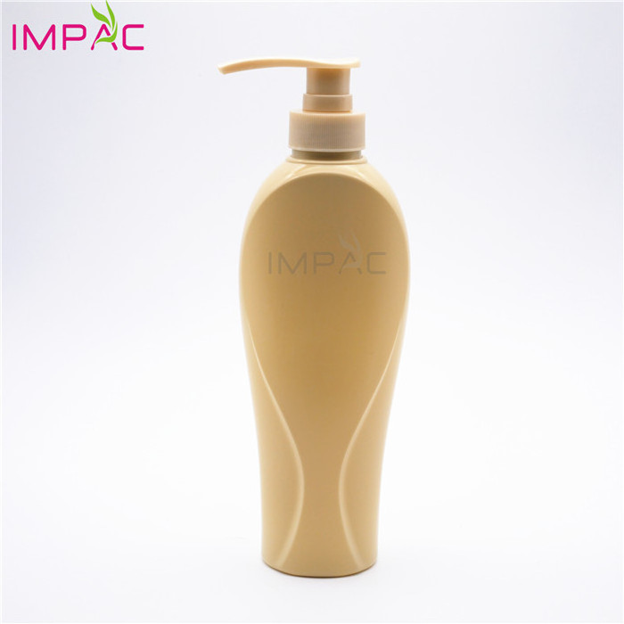 new design PET pump empty yellow plastic 400ml shampoo bottle