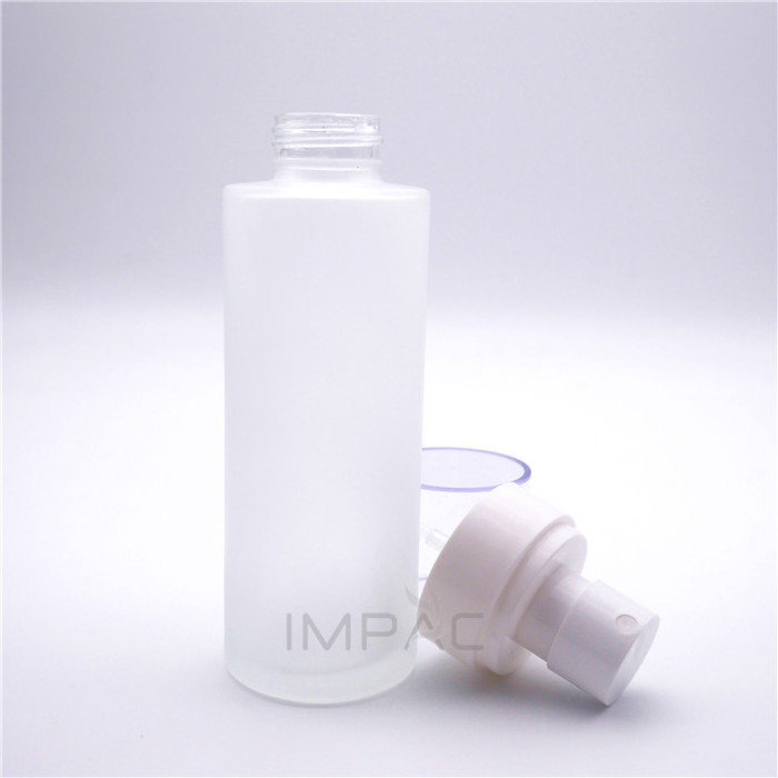 all cover cap skincare toner rounded spray frosted glass pump bottle 100ml