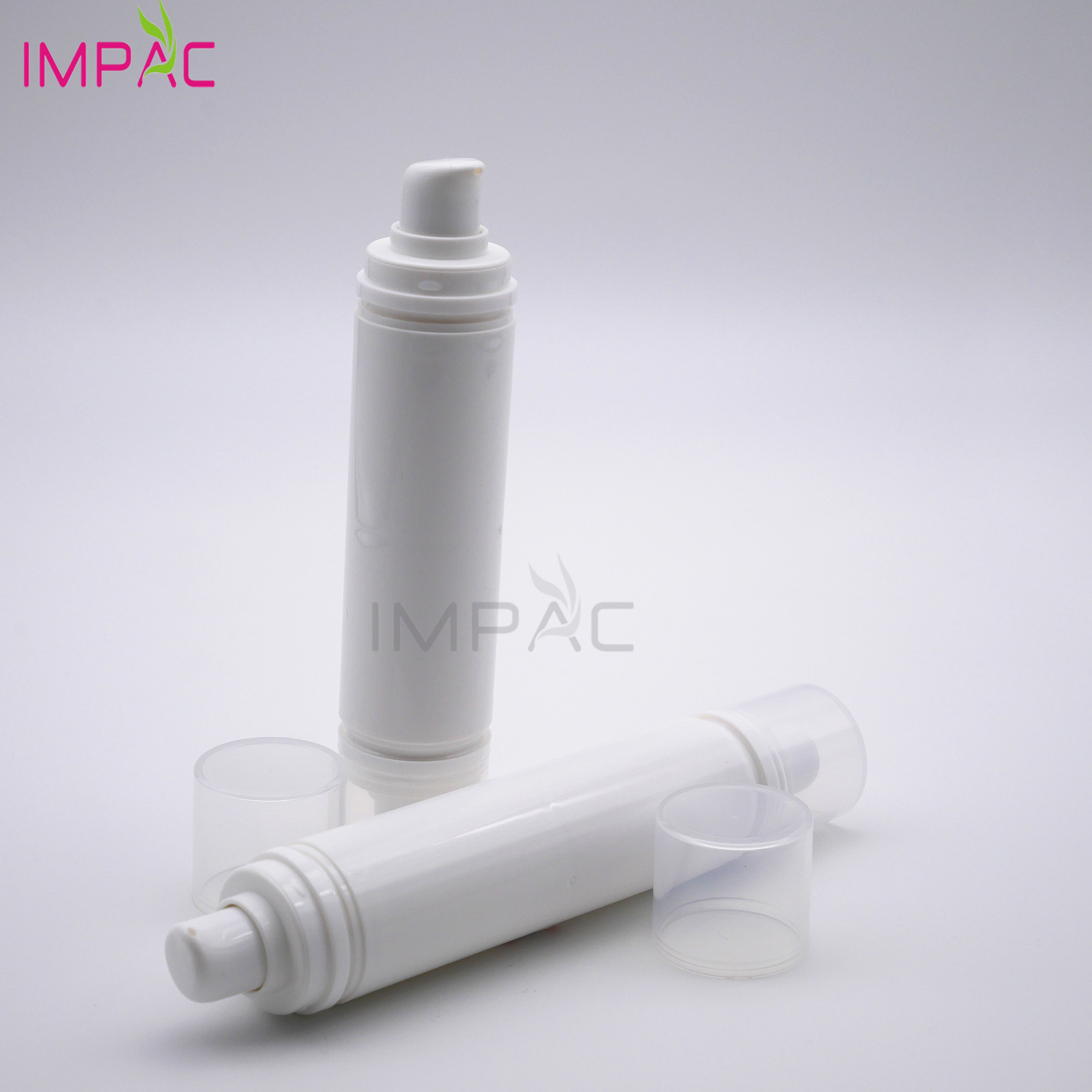 pocket size dual chamber white plastic airless children soap bottle