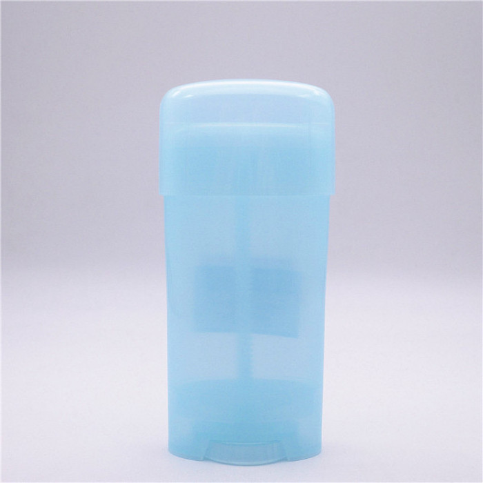 matte blue hole top oval shape deoderant stick packaging solid perfume container 80g