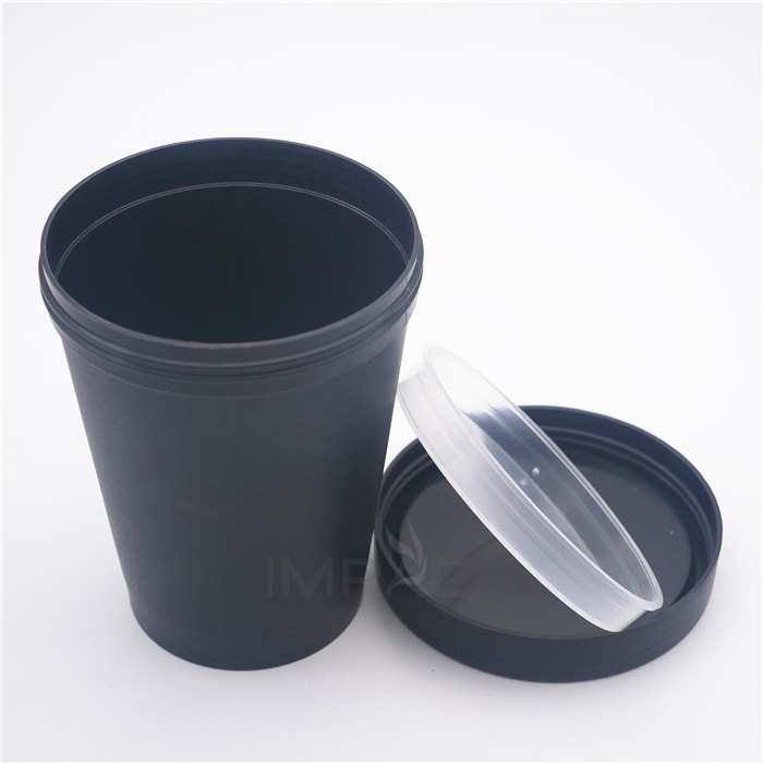 unique cone black matte empty 8oz containers for slime with lids