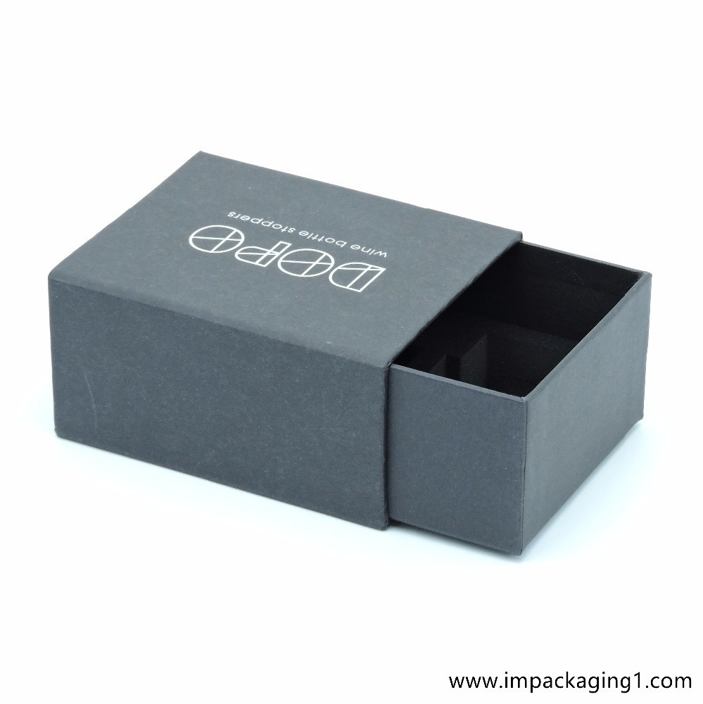 Customized wine stopper gift box sliding gift packaging box wholesale