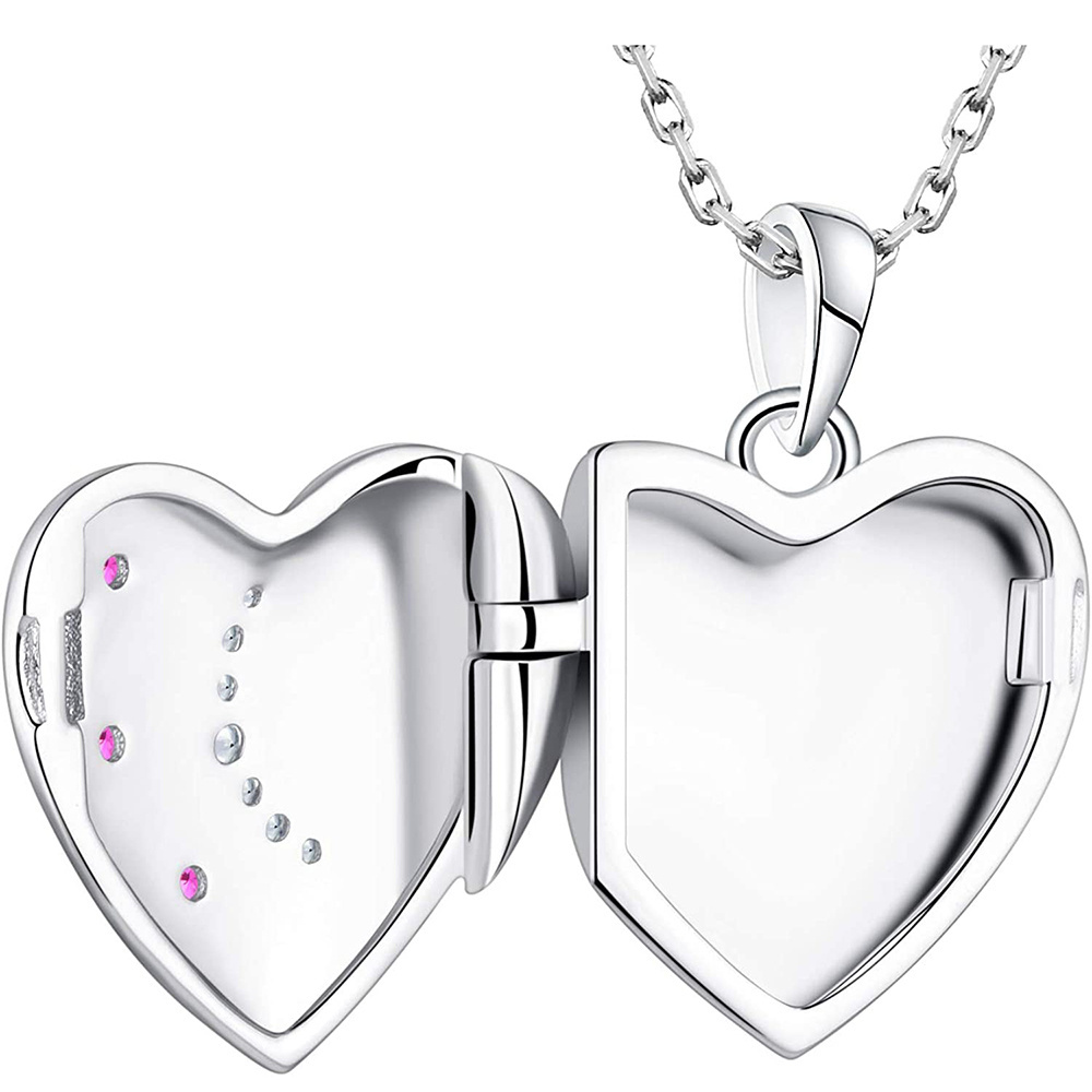 Hot Selling Wholesale Fashion men Women Cz 316l Stainless Steel heart shape Locket for sale