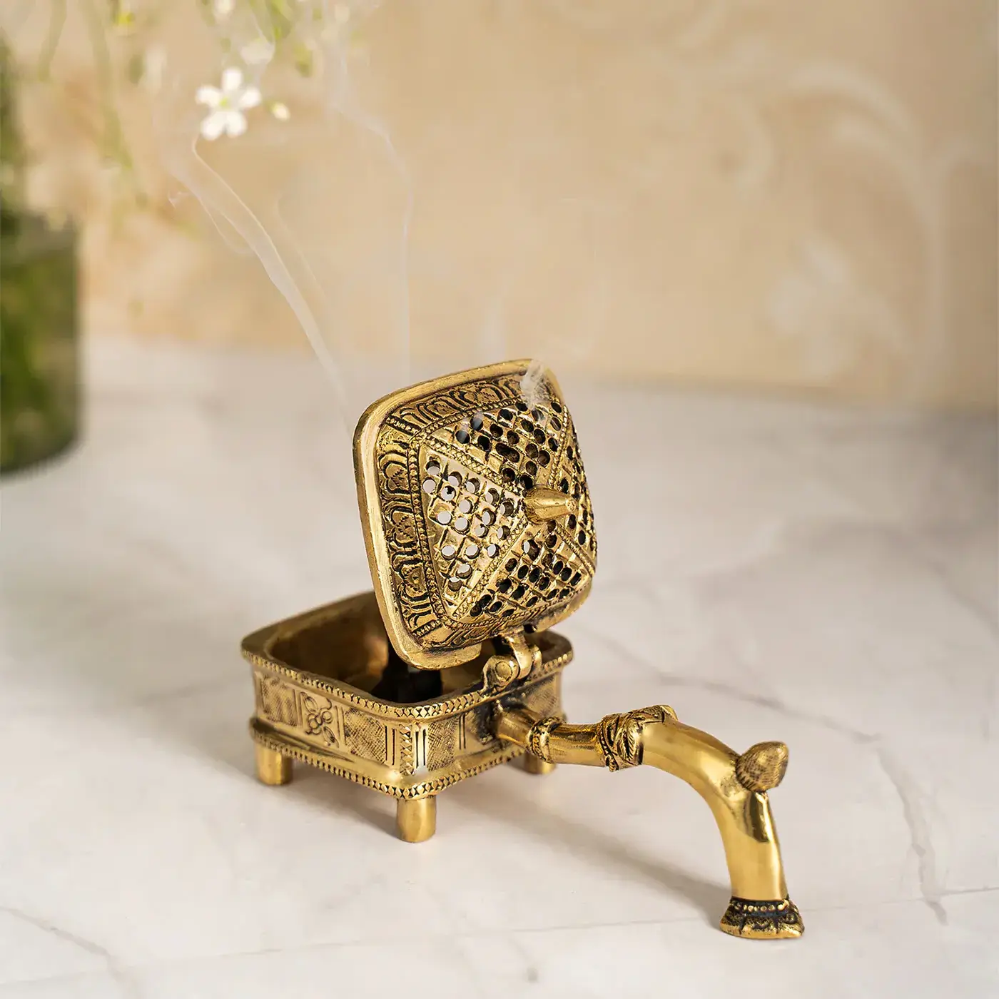 Buy Imperial Bulk Brass Incense Burner Holder Dhoop Dani for Temple Office Home Pooja Stand for Agarbatti Bakhoor Loban Burner