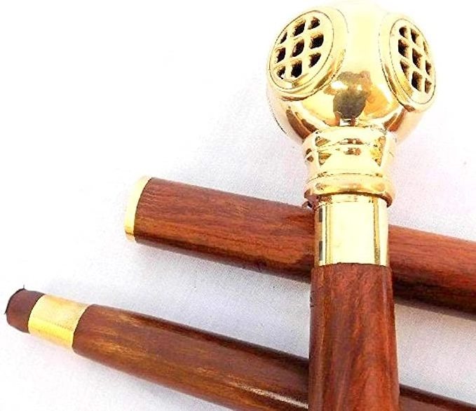 Diving Helmet Style Handle Walking Stick for Men and Women Stick for Women Premium Quality 3 Foldable  Cane