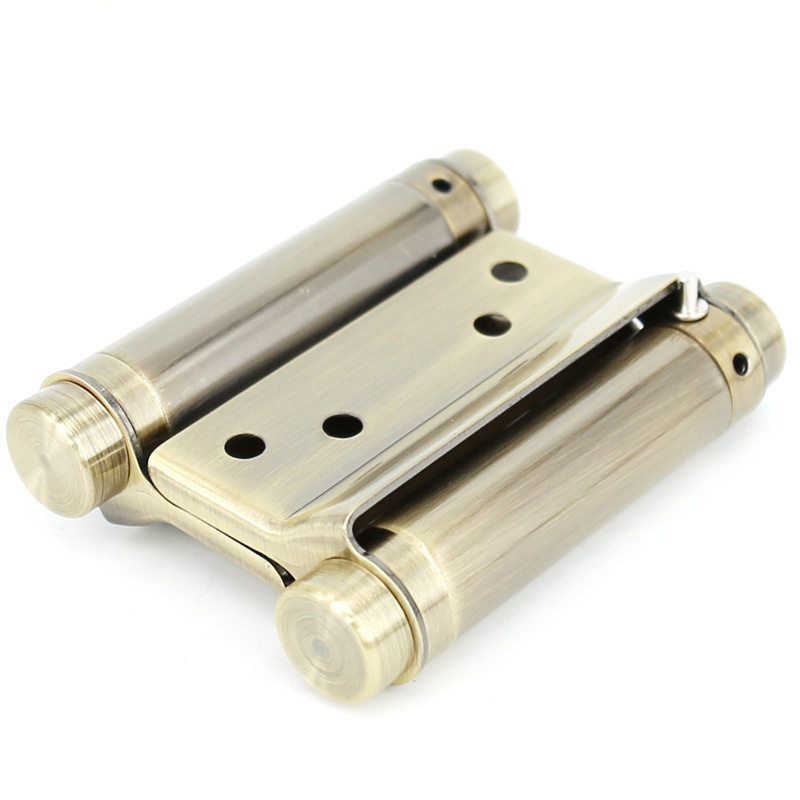 Heavy Duty Polished Brass Metal Saloon Door Swing Self Closing Double Action Spring Hinge