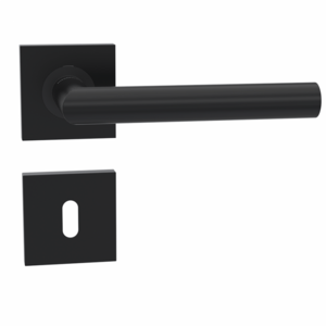 High Quality Modern European Square Spring Lever BB Door Handle Black Matte Interior Door Handles