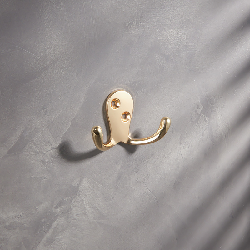 Wholesale Furniture Coat Double Hook Accessories Zinc Alloy Cabinet Wardrobe Hooks  Clothes Hook