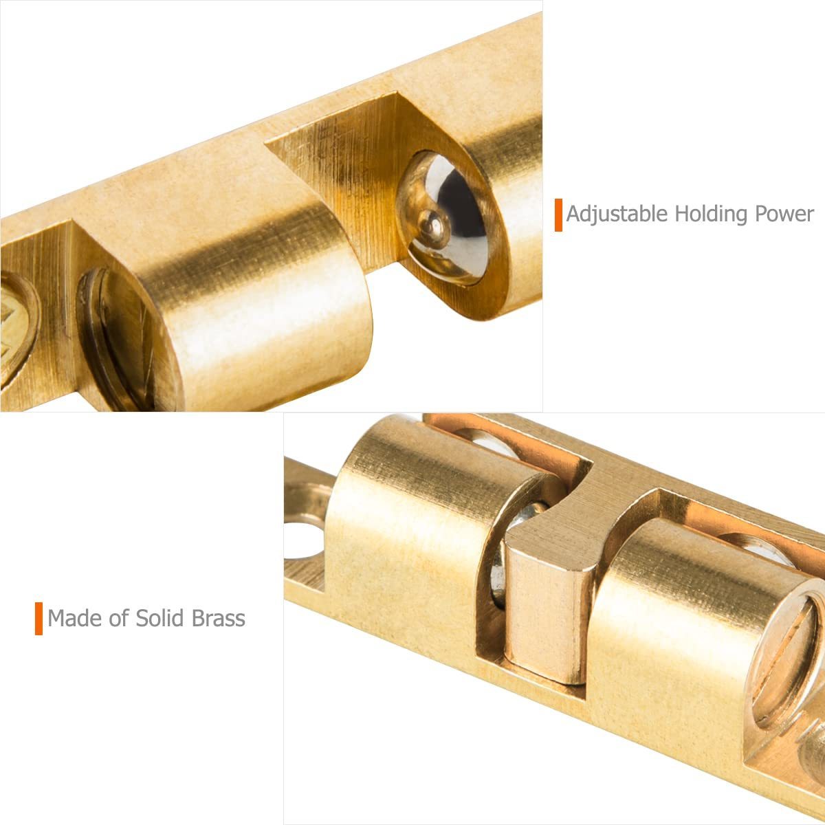 Wholesale 50mm Closet Ball Tension Latch Furniture Cabinet Door Brass Dual Ball Roller Catch Latch