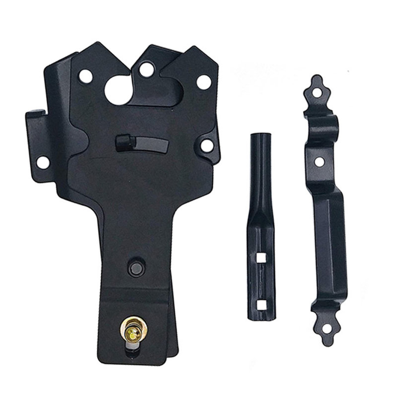 Black Automatic Lockable Post Mount Latch for Wood Gates and Doors Gate Hardware