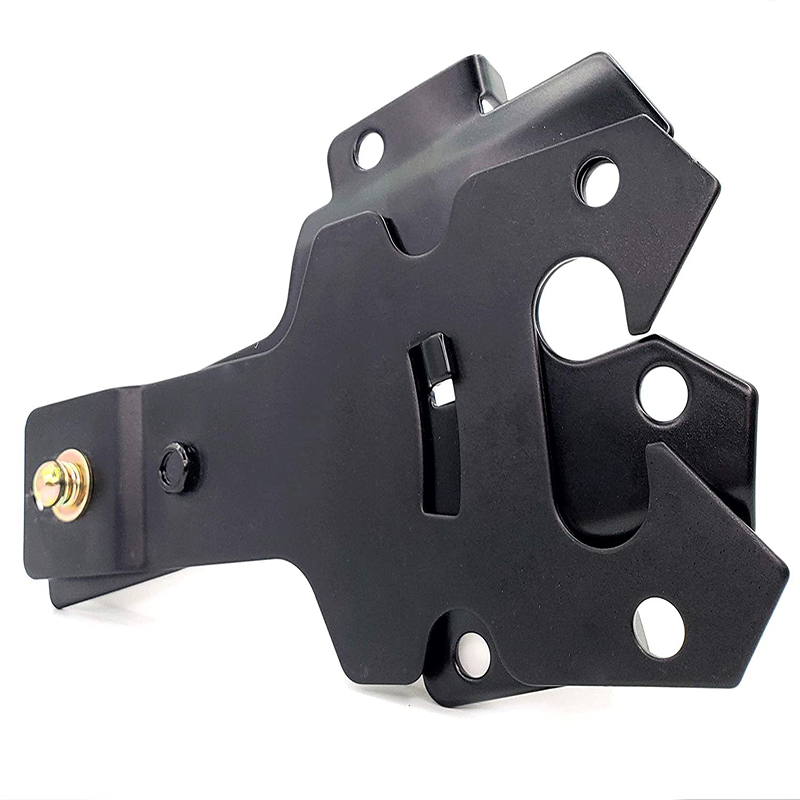 Black Automatic Lockable Post Mount Latch for Wood Gates and Doors Gate Hardware