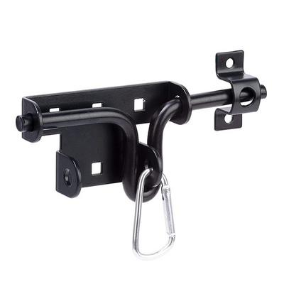 Black Sliding Bolt Gate Lock Heavy Duty Slide Bolt Gate Latch with Gate Hardware