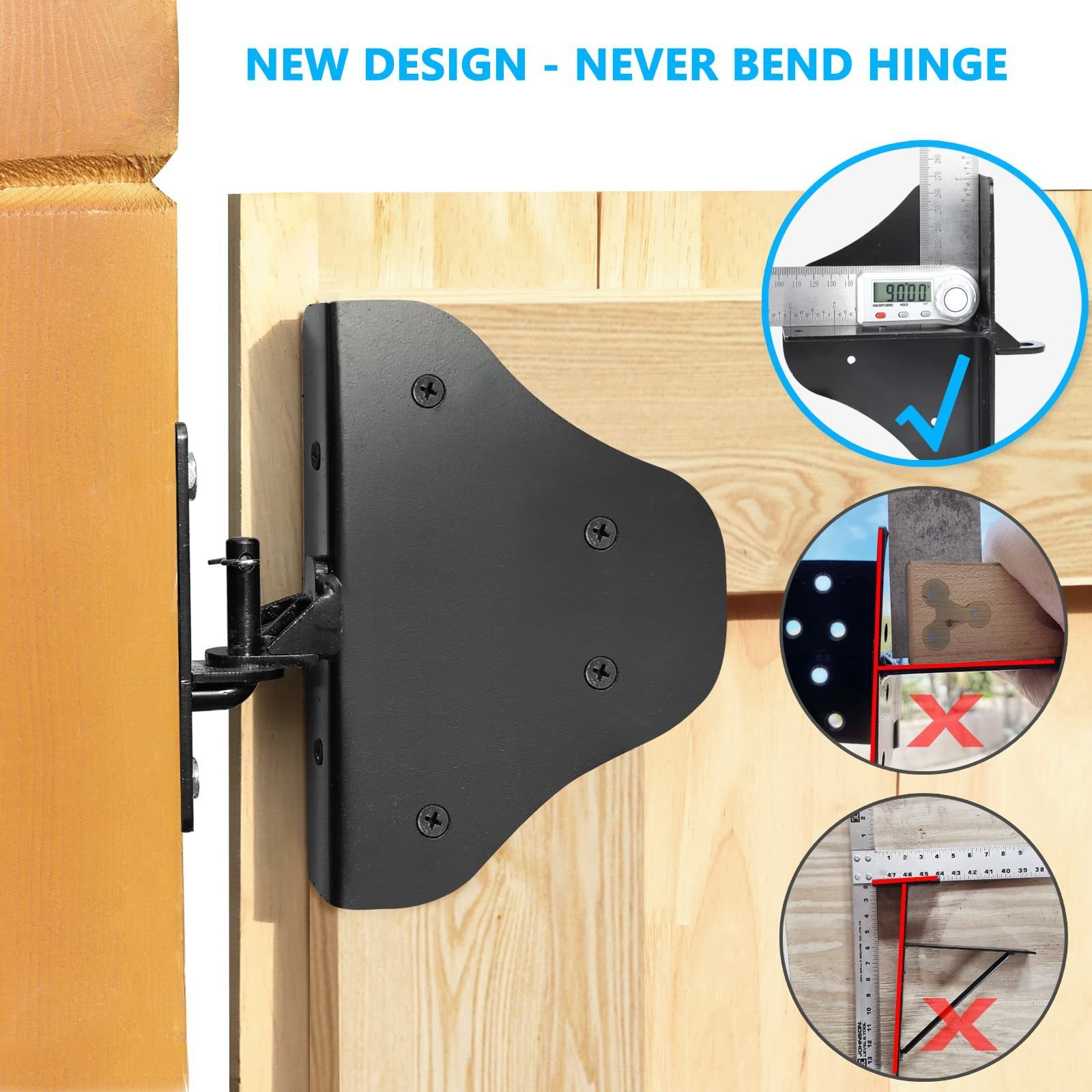 Wholesale Updated 90 Degree Right Angle Gate Hardware  Fence Gate Kit with Gate Latch Anti Sag