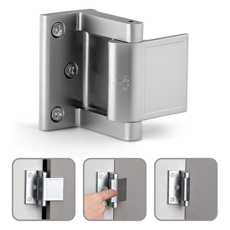 Zinc Alloy  Hotel Security Privacy Door Latch Night Lock Inward Swinging Door Reinforcement Lock