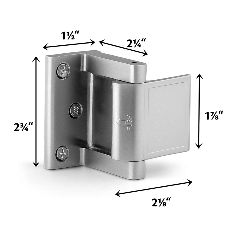 Zinc Alloy  Hotel Security Privacy Door Latch Night Lock Inward Swinging Door Reinforcement Lock