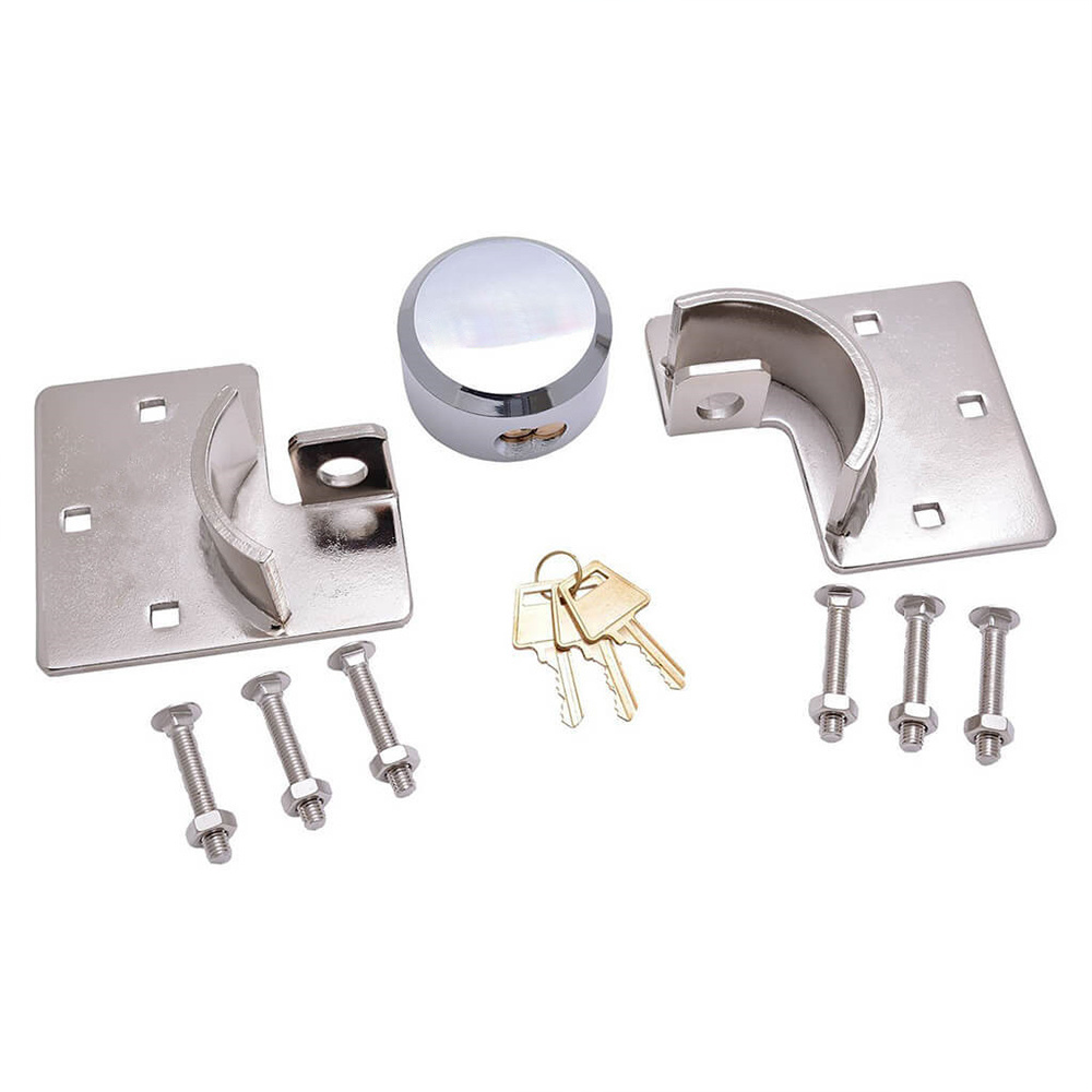 Shackleless Steel Lock 73MM Truck Lock Simple And Easy To Install Steel Hockey Puck Van Lock With Thickness Steel Hasps