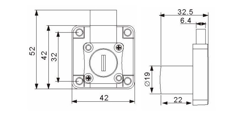 High Quality Self Locking Drawer Sliding Latch Furniture Lock 3mm Zinc Alloy Cylinder Latch Hardware Cabinet Lock