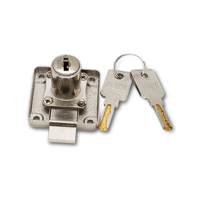 High Quality Self Locking Drawer Sliding Latch Furniture Lock 3mm Zinc Alloy Cylinder Latch Hardware Cabinet Lock