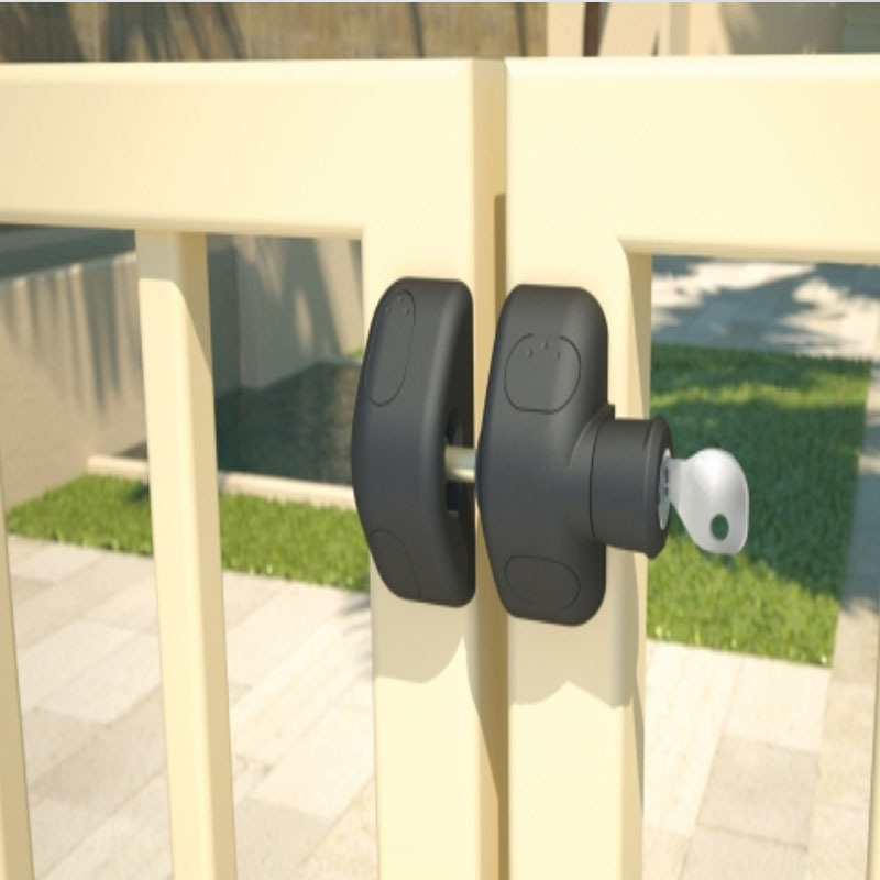 Nylon Plastic PA66 Pool Fence Gate Lock Black Gate Hardware Magnetic Gate Latch Butterfly Lock Without Key