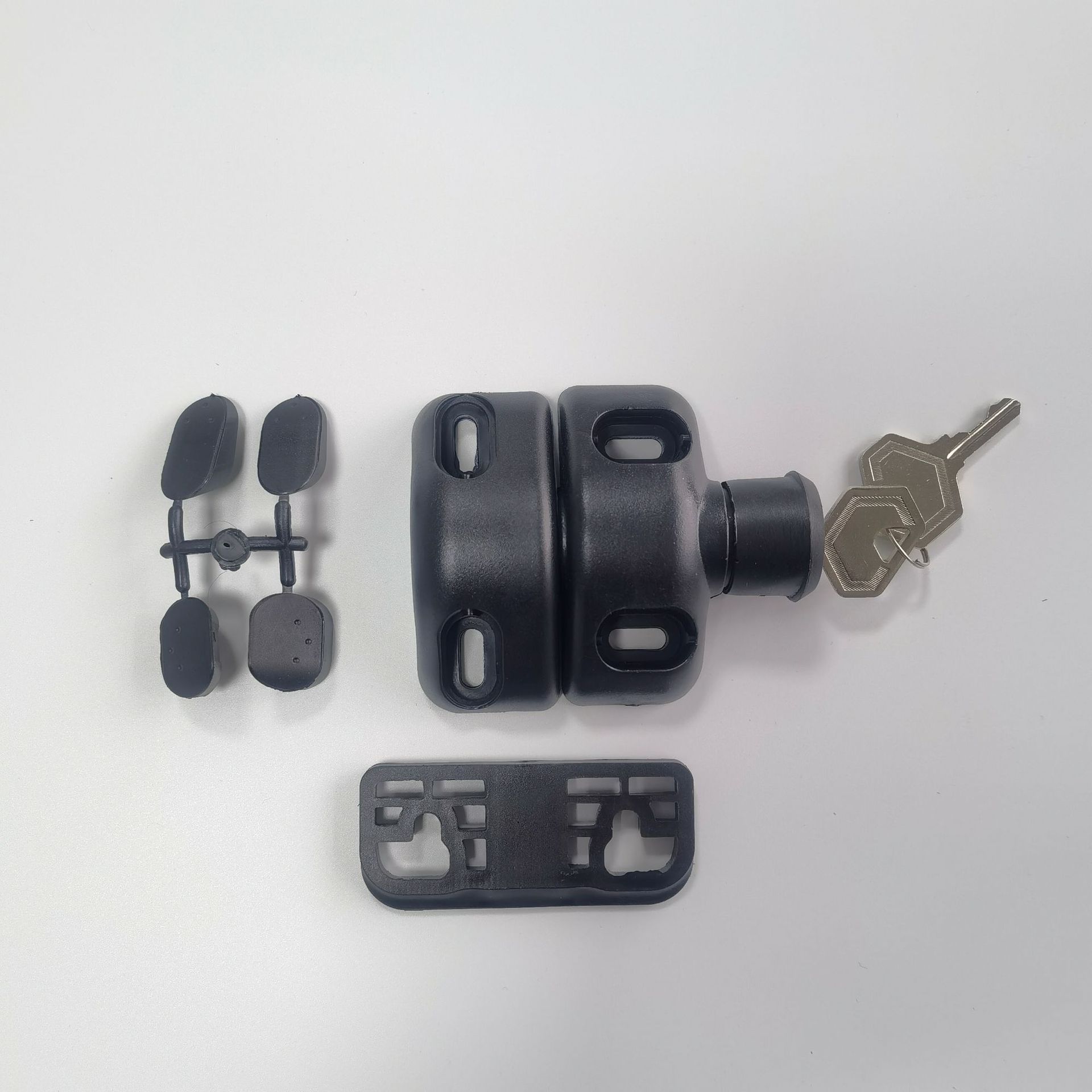 Nylon Plastic PA66 Pool Fence Gate Lock Black Gate Hardware Magnetic Gate Latch Butterfly Lock Without Key