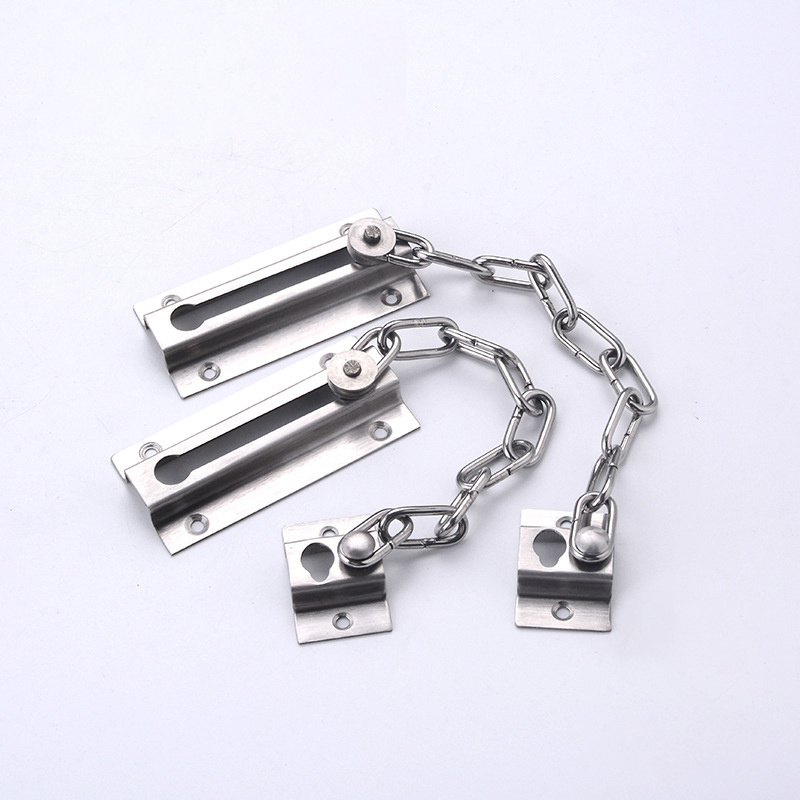 Wholesale Stainless Steel Safety Door Lock Inside Door Child Proof Anti-Theft Latch Lock Chain Lock Door Latch