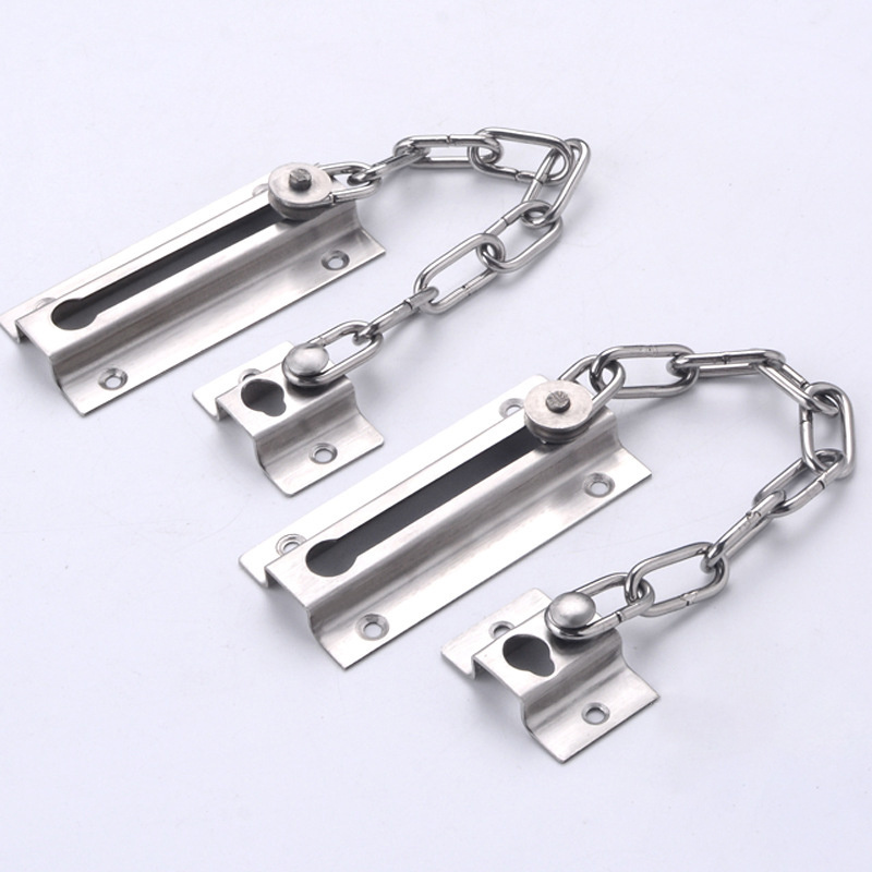 Wholesale Stainless Steel Safety Door Lock Inside Door Child Proof Anti-Theft Latch Lock Chain Lock Door Latch