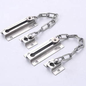 Wholesale Stainless Steel Safety Door Lock Inside Door Child Proof Anti-Theft Latch Lock Chain Lock Door Latch