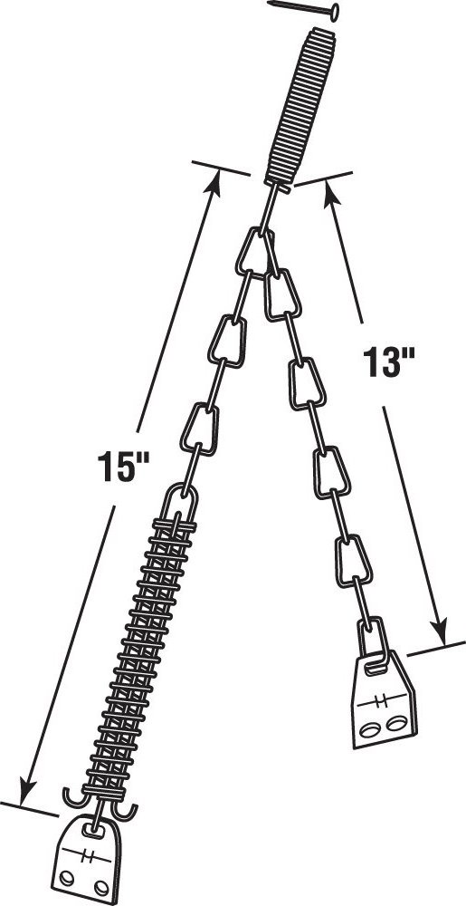 Wholesale Heavy Duty Storm Door Hardware Zinc Plated Black Security Storm Door Chain Spring