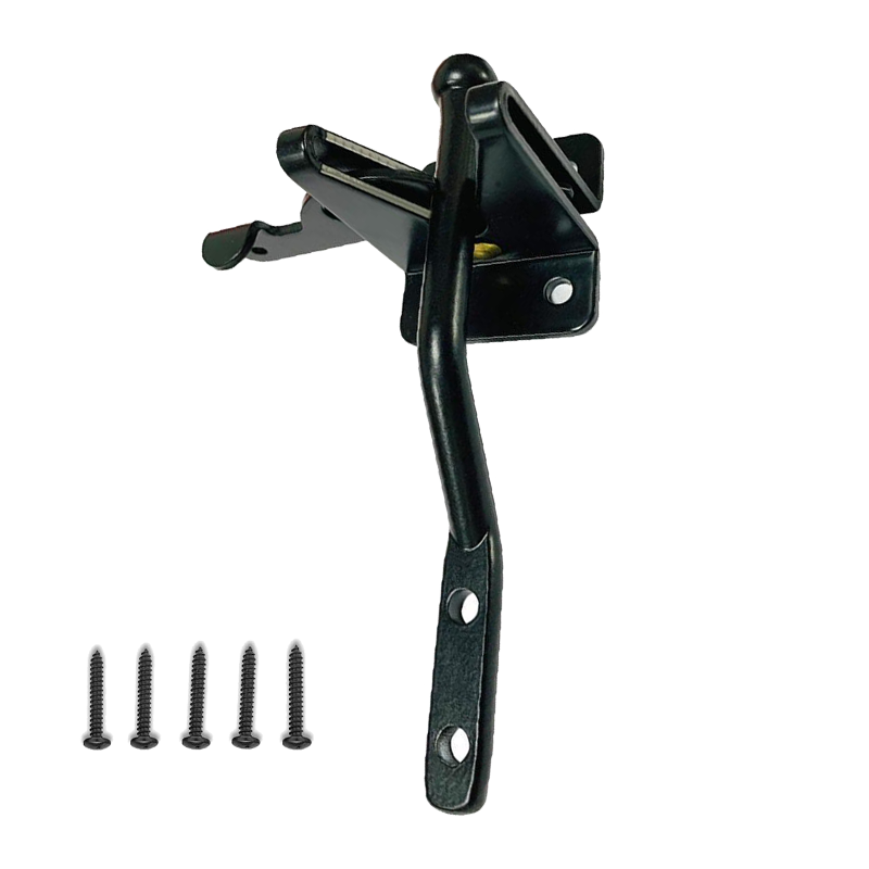 Black Powder Coated Rust Resistance Heavy Duty Self-Locking Gate Hardware