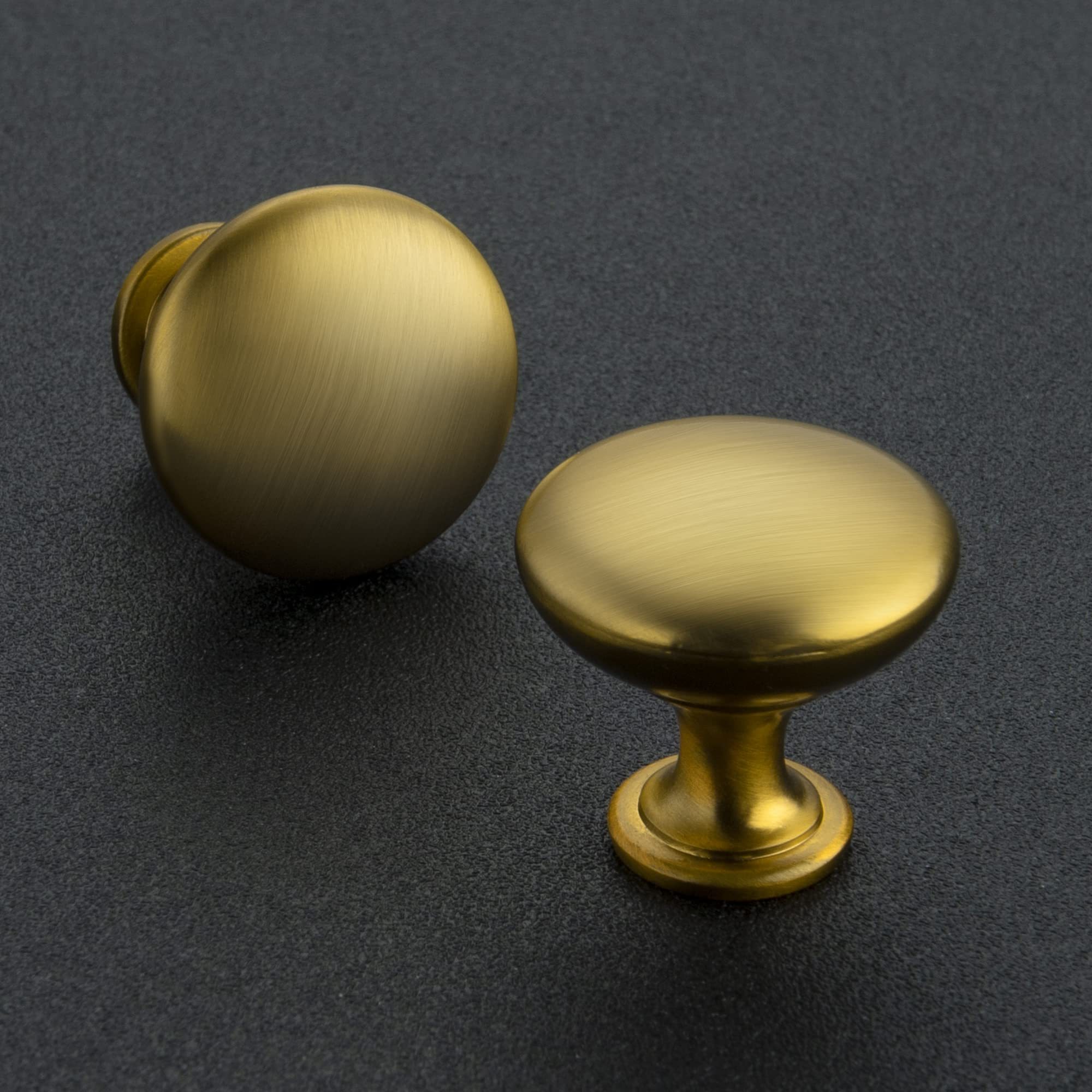 Euro Style Round Brushed Brass Dresser Drawers Pulls Door Knobs Kitchen Cabinet Brass Knob