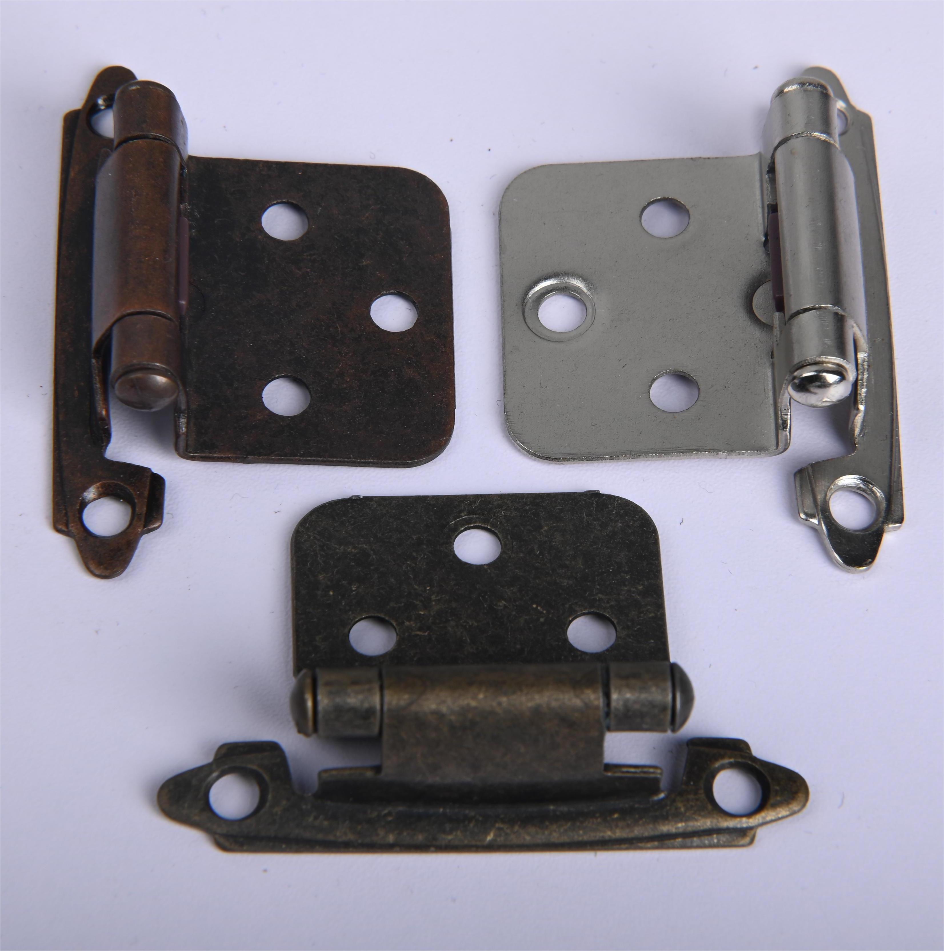 American Hinge Antique Brass Gate Hinges Copper Plating Self-Closing Kitchen Cabinet Hardware Hinges