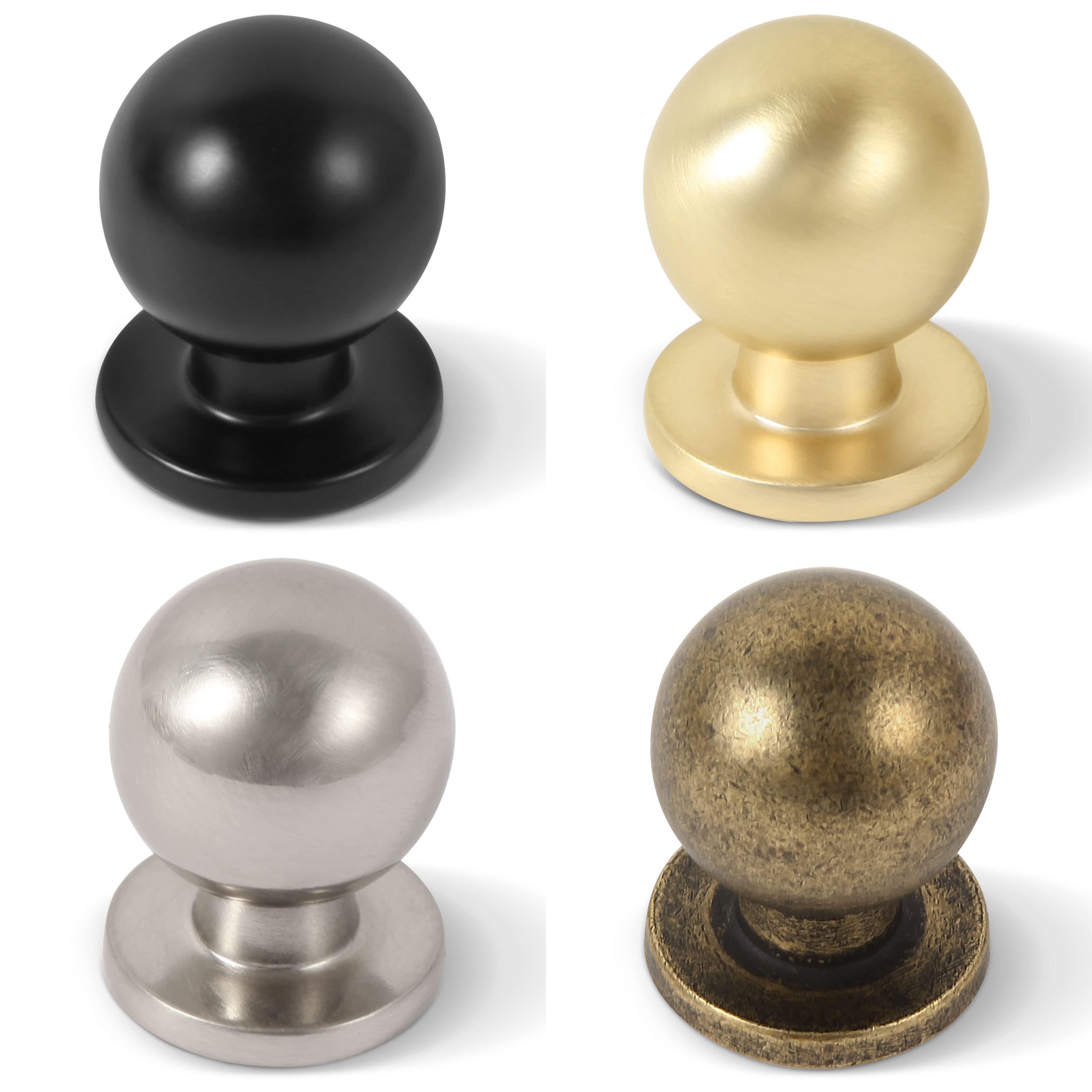 Wholesale Round Solid Brass Pulls Antique Cabinet Drawer Modern Minimalist Knobs for Furniture