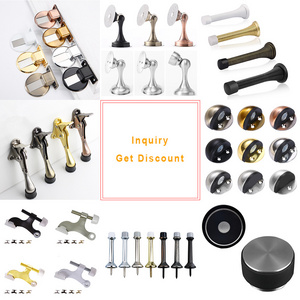 Wholesale Heavy Duty Spring Door Holder Floor Mounted Stainless Steel Black Windproof Magnetic Anti-Collision Door Stopper