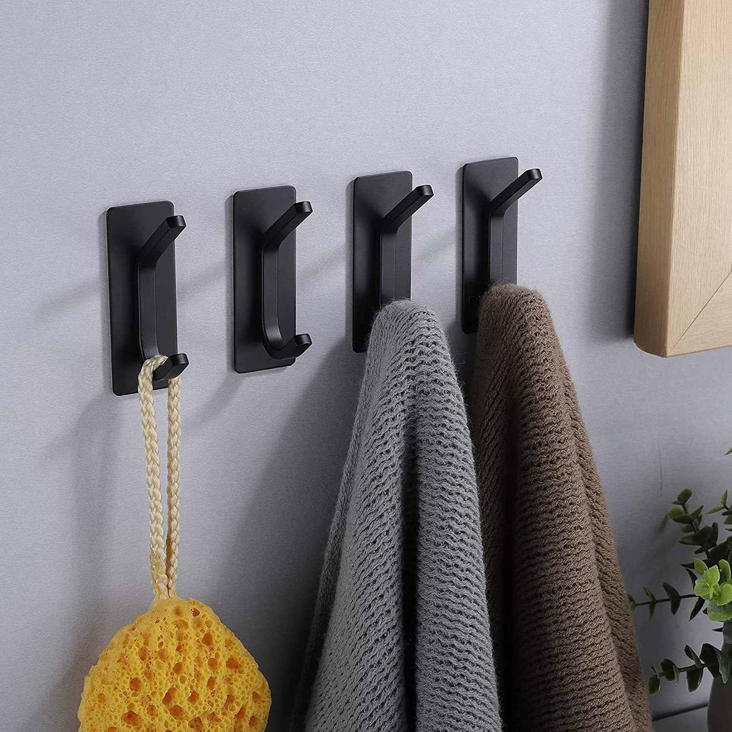 High Quality Heavy Duty Wall Hooks Stainless Steel Adhesive Clothes Hooks Bathroom Kitchen Towel Hook