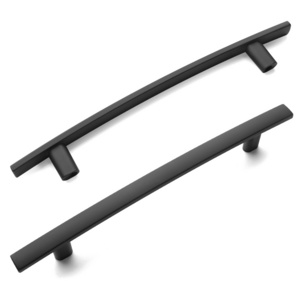 Fast Shipping Oil Rubbed Bronze Zinc Alloy Bridge Handle Brushed Nickel Black Kitchen Cabinet Door Handles 128mm