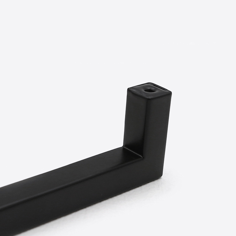 High Quality Stainless Steel Matte Black Cabinet Pulls Square Tube Bar Handle Furniture Cabinet Drawer Handle