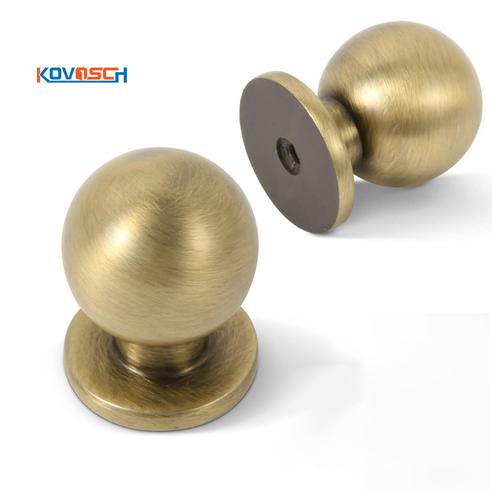 Wholesale Round Solid Brass Pulls Antique Cabinet Drawer Modern Minimalist Knobs for Furniture