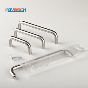 High Quality U Type Wire Pull Customized Tube Handle Round Bar Solid 304 Stainless Steel Kitchen Drawer Handle Cabinet Handles