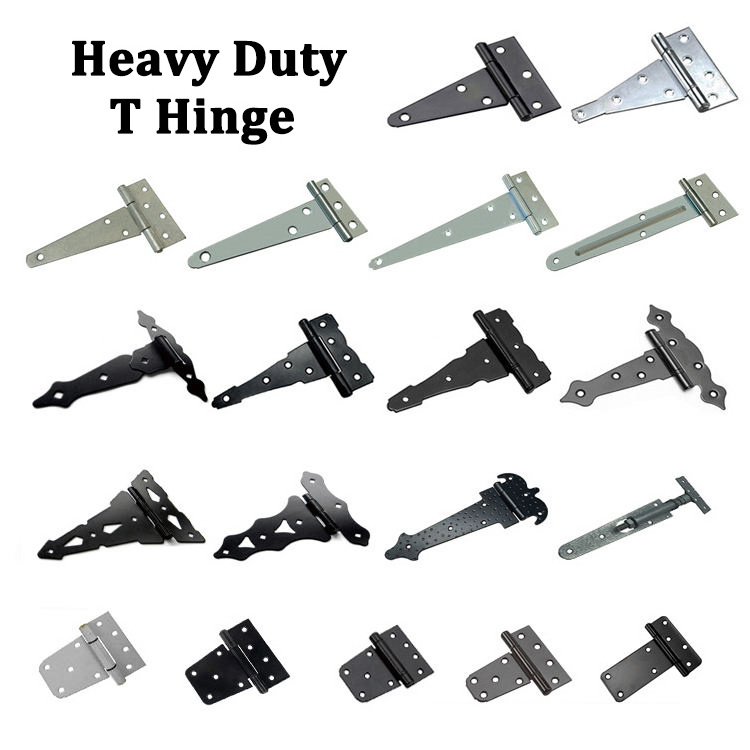 Black Gate Hinges  Heavy Duty Iron Steel Shed Hinge Barn Door Hinge Gate Hardware