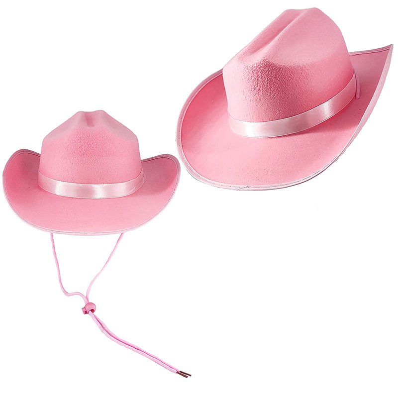 ELLEWIN Factory Wholesale New Carnival Ladies Cowgirl Fancy Dress Hat Pink Cowboy Hats