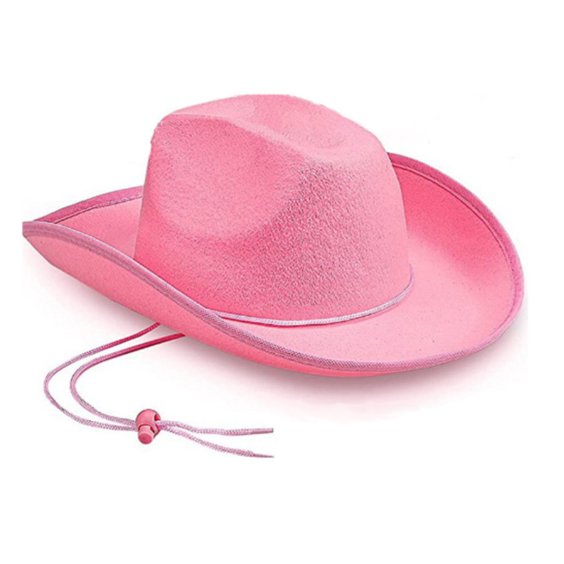 ELLEWIN Factory Wholesale New Carnival Ladies Cowgirl Fancy Dress Hat Pink Cowboy Hats