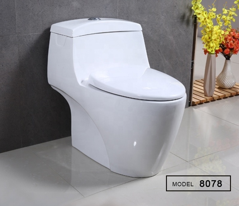 Factory Direct Sale Big Luxury 5 Star Hotel Type High Quality White Power Flushing One-Piece Toilet for sale