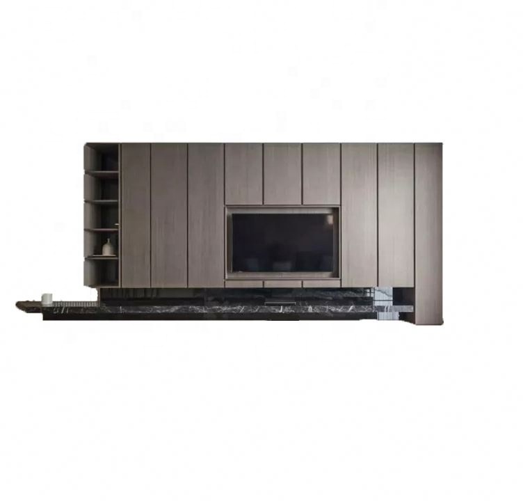 Wooden Tv Stand modern design cabinets with showcase For Living Room and Bedroom