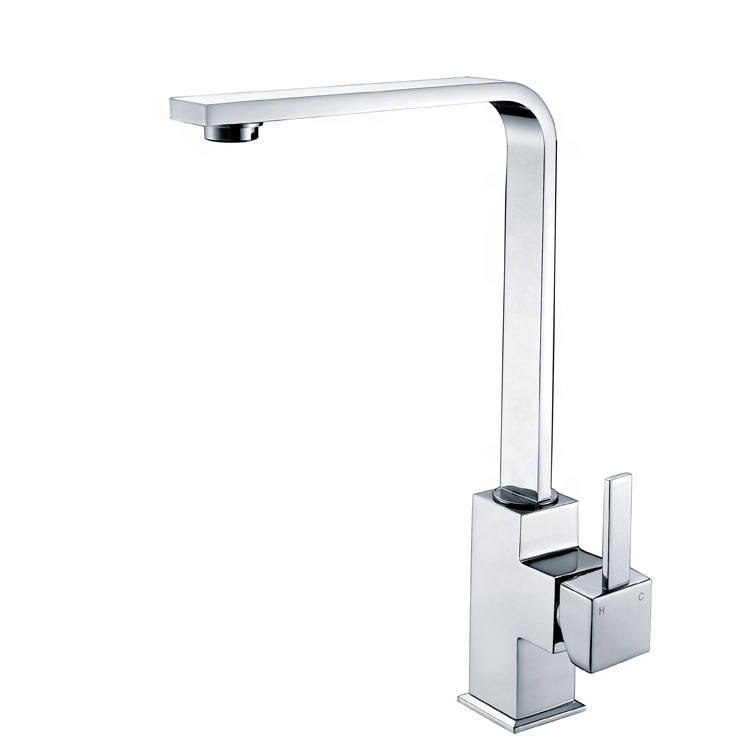 Single lever hot and cold brass kitchen sink mixer chrome pull down watermark kitchen faucet