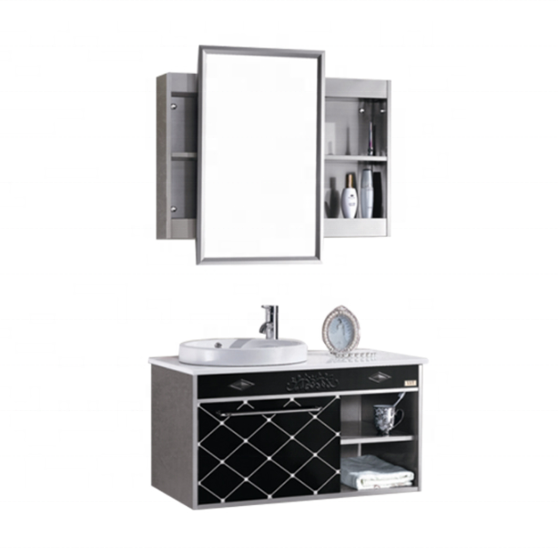 2022 New bathroom furniture stainless steel wall bathroom cabinets