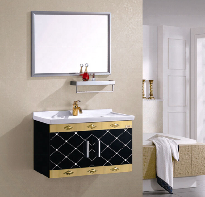 2022 New bathroom furniture stainless steel wall bathroom cabinets