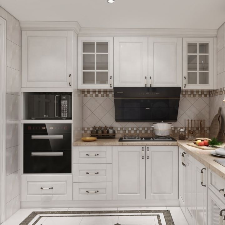 Solid Wood Modern Design Shaker US Australia White Kitchen Furniture Dahlia Kitchen Cabinets