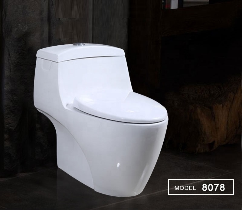 Factory Direct Sale Big Luxury 5 Star Hotel Type High Quality White Power Flushing One-Piece Toilet for sale