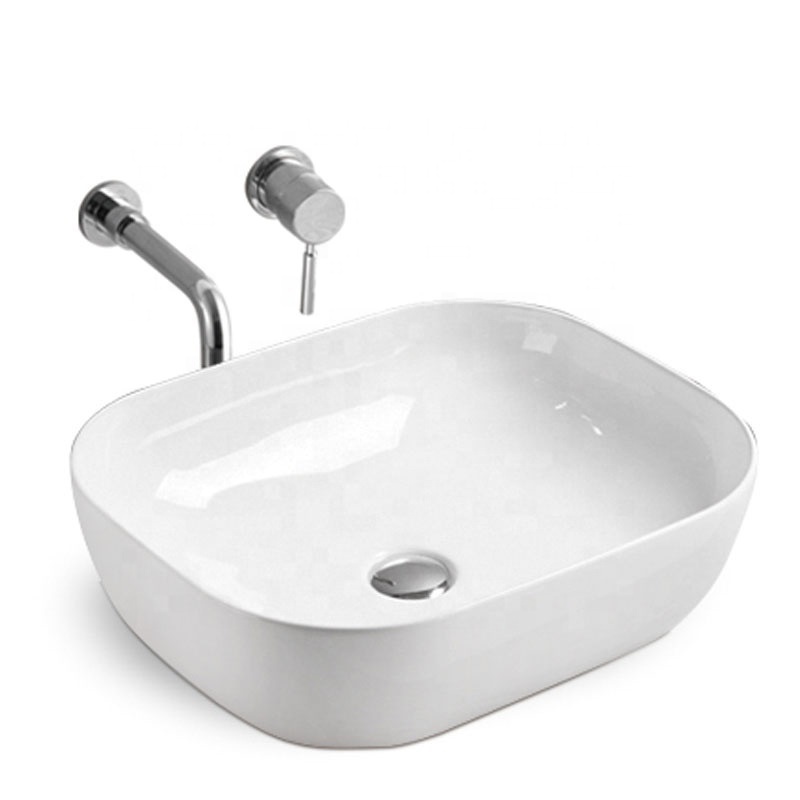 Popular White Ceramic Sanitary Wares Bathroom Sink Wash Basin